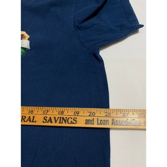 Adidas Notre Dame T-Shirt Men’s Size Large Navy Blue College Football Graphic - Picture 5 of 6